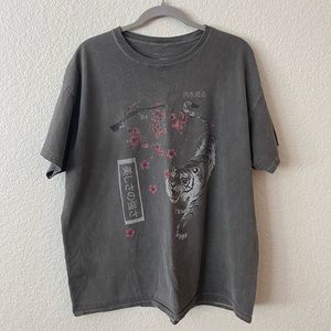 Urban Outfitters Cherry Blossom Washed T-Shirt Dress